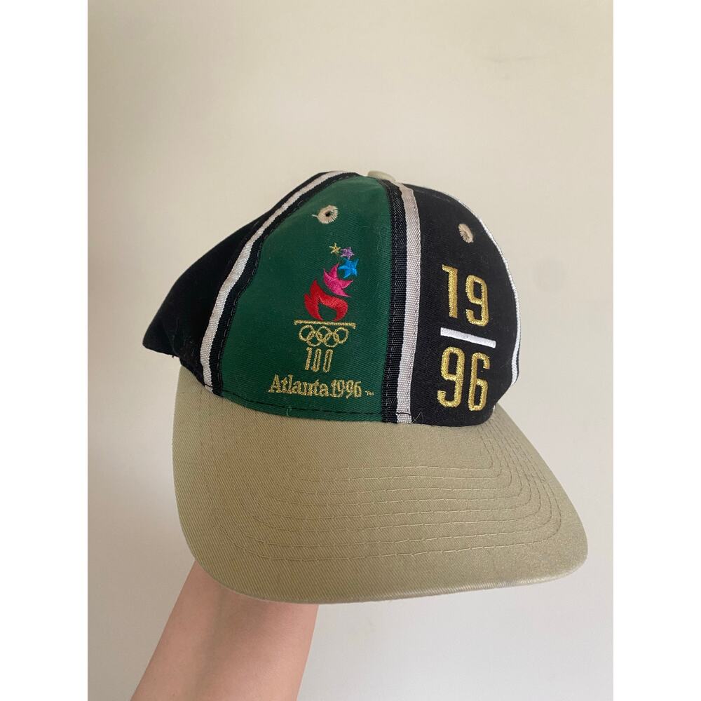 Atlanta 1996 Olympics colorblock snapback hat 100 years Logo Athletic Logo7